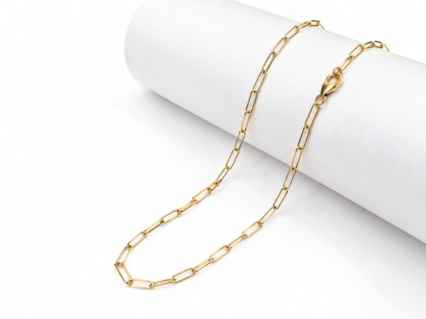 Cadena Paper Clip en Oro 18k