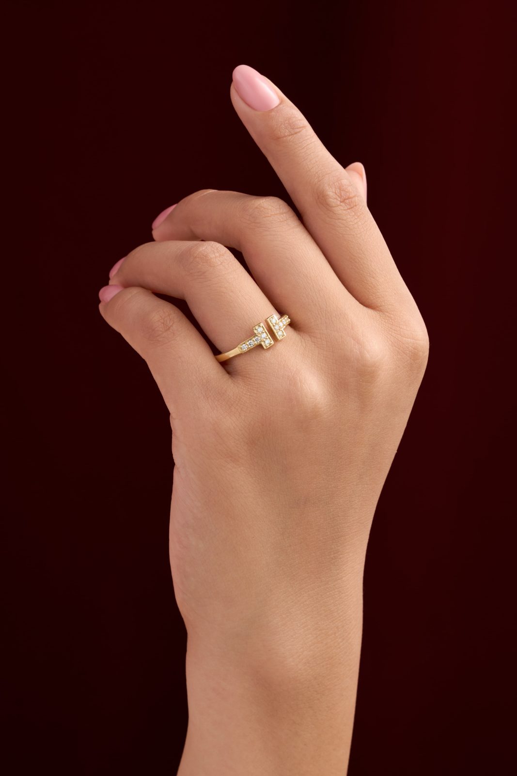 Anillo T Diamantado