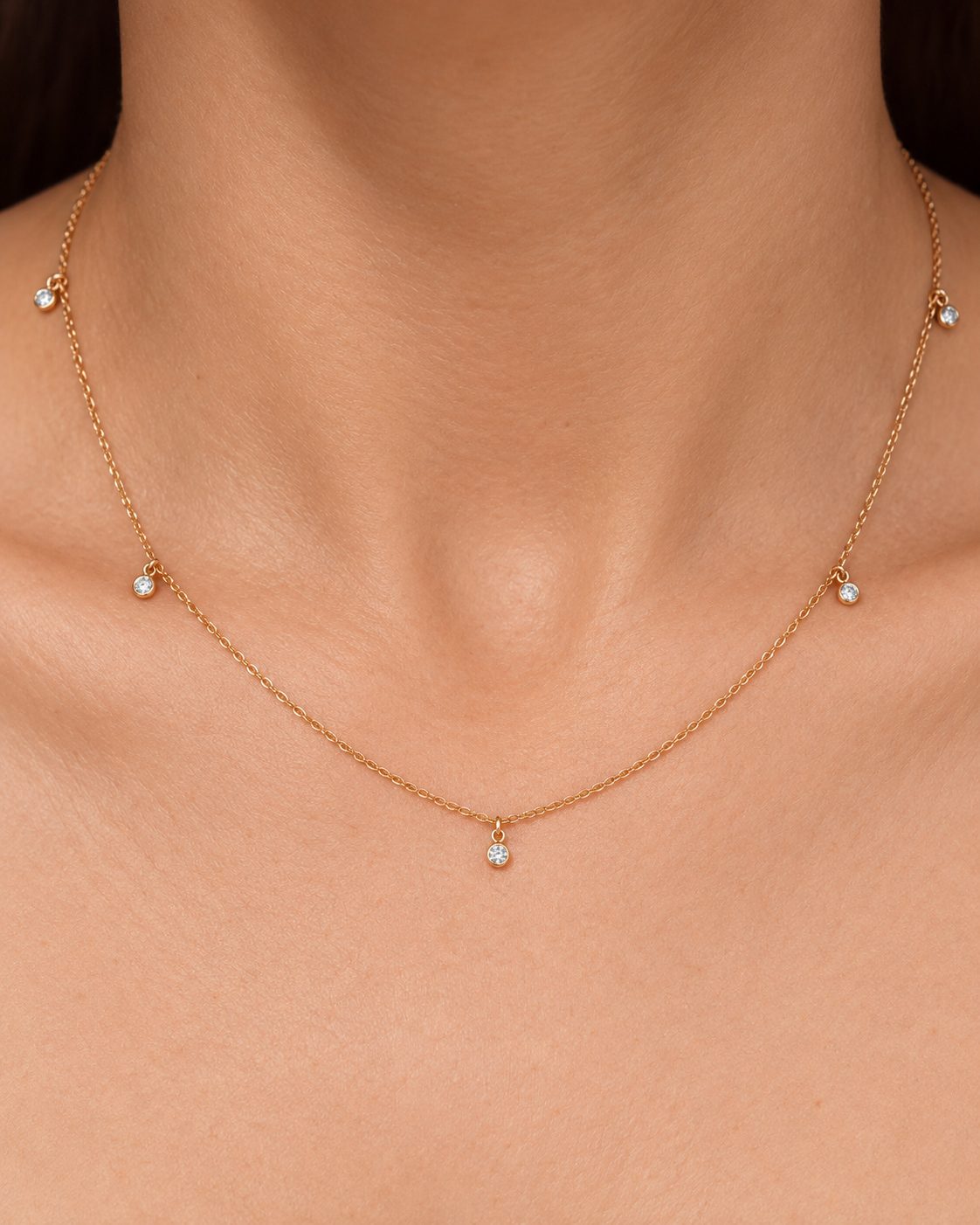 Chocker Satélite con Colgantes Diamante