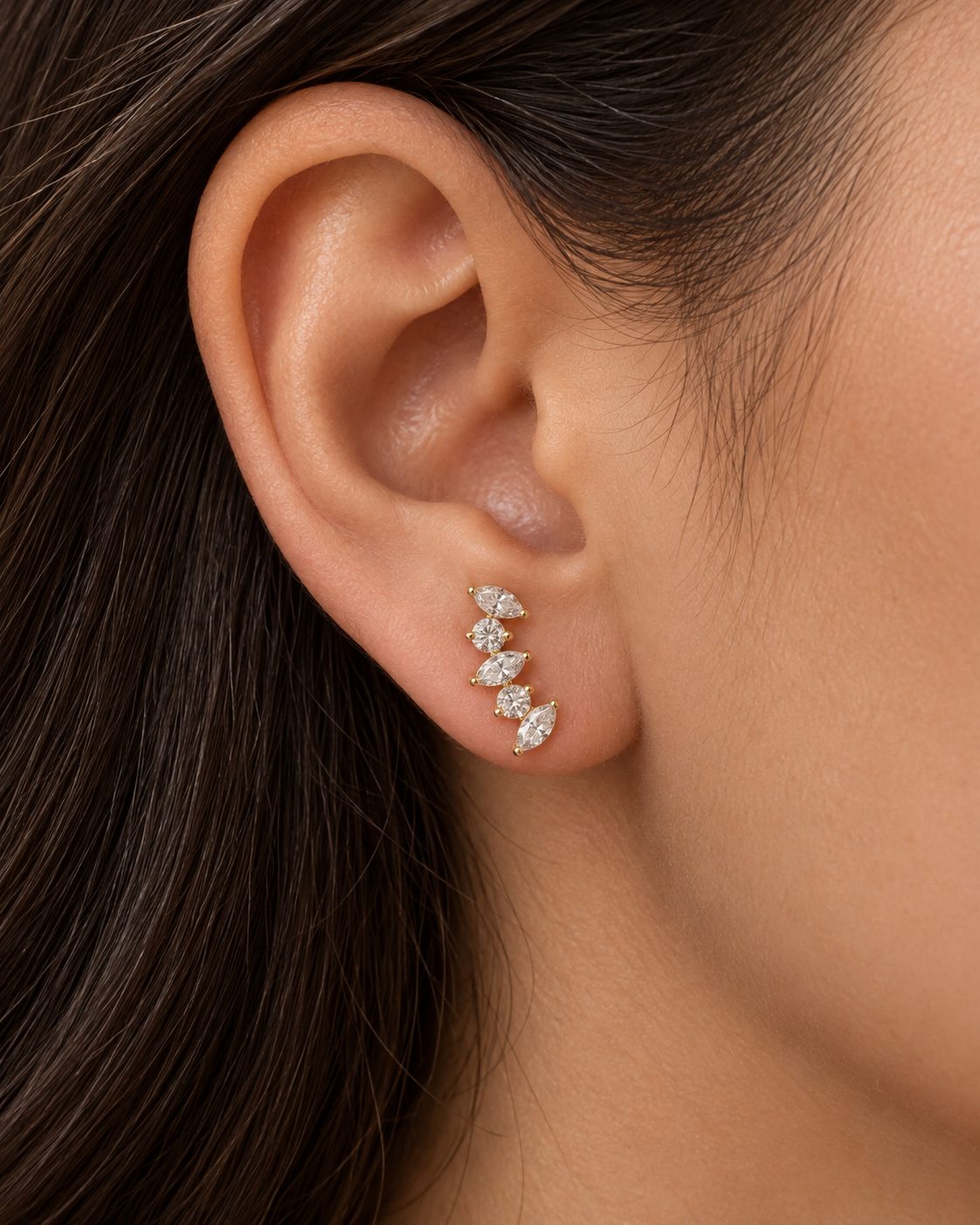 Aretes Cortes Marquise y Redondo