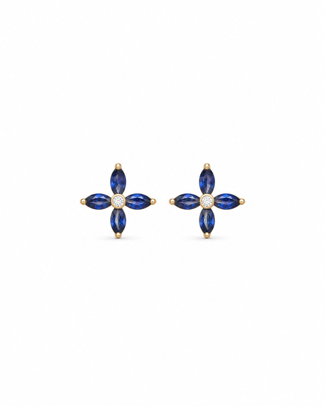 Aretes Zafiro Marquise