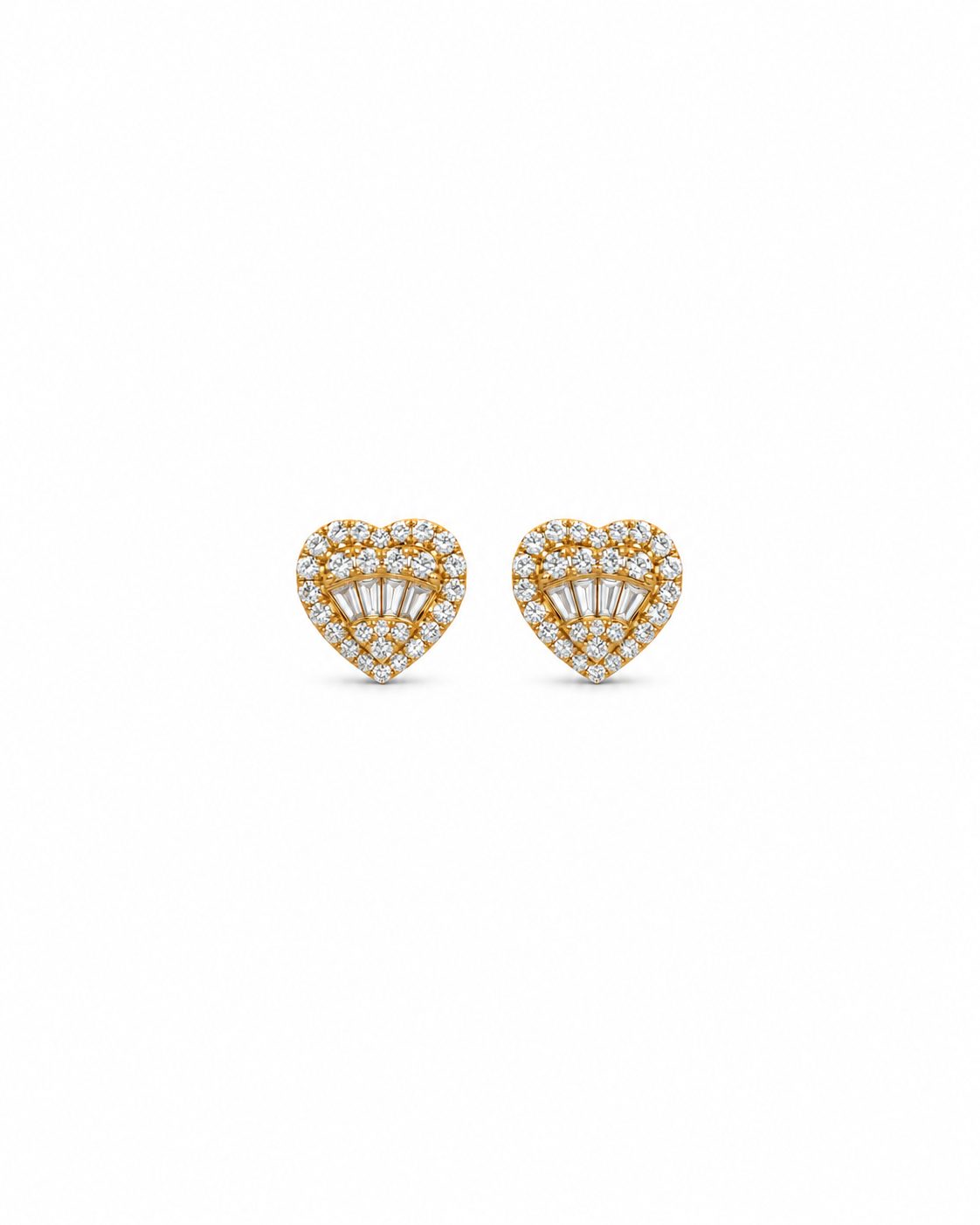 Aretes Corazon Multidiamante