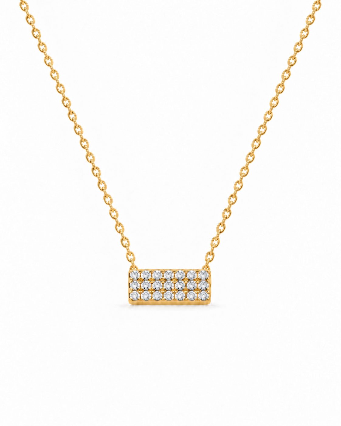 Collar rectangulo pave