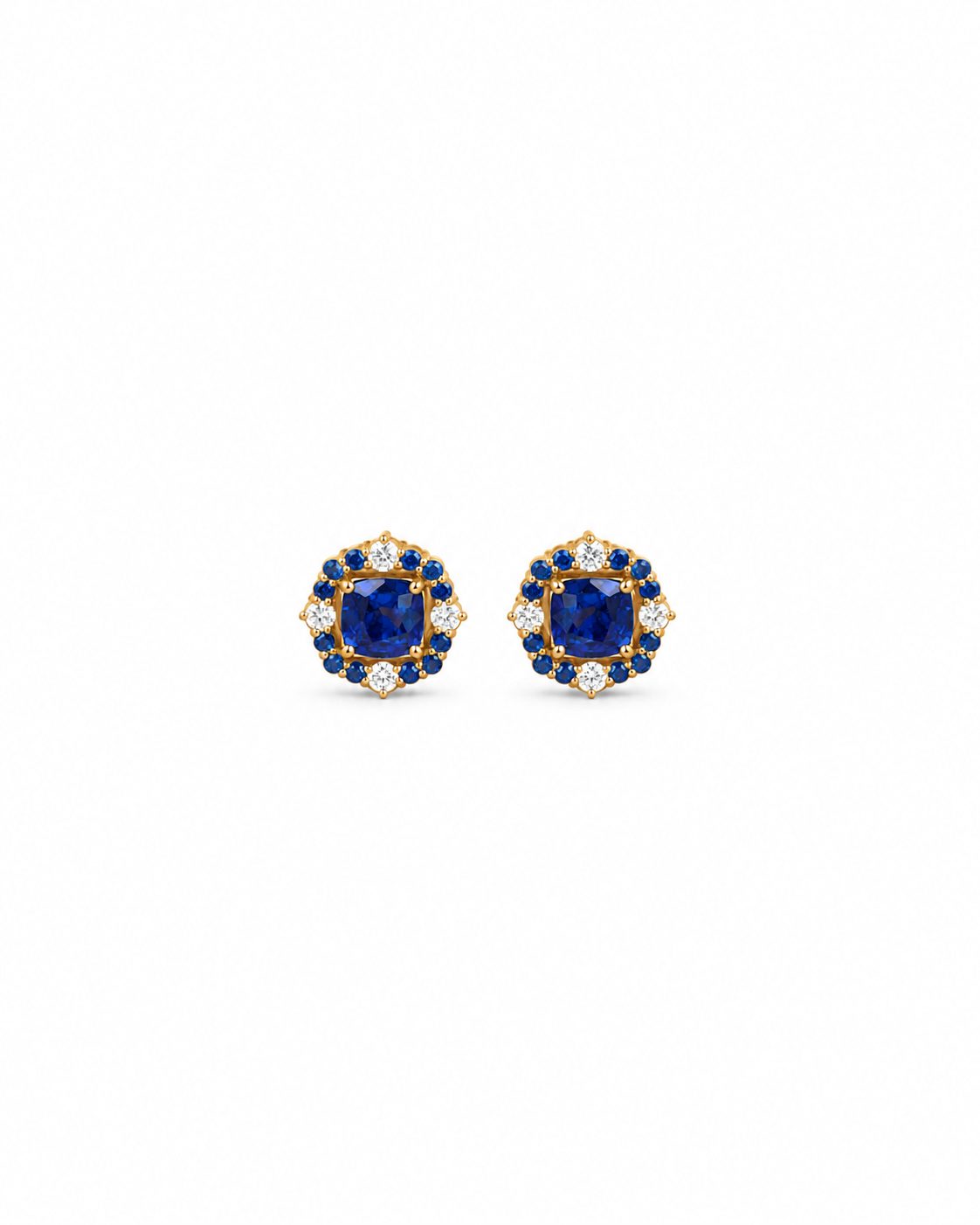Aretes con Zafiro Cushion