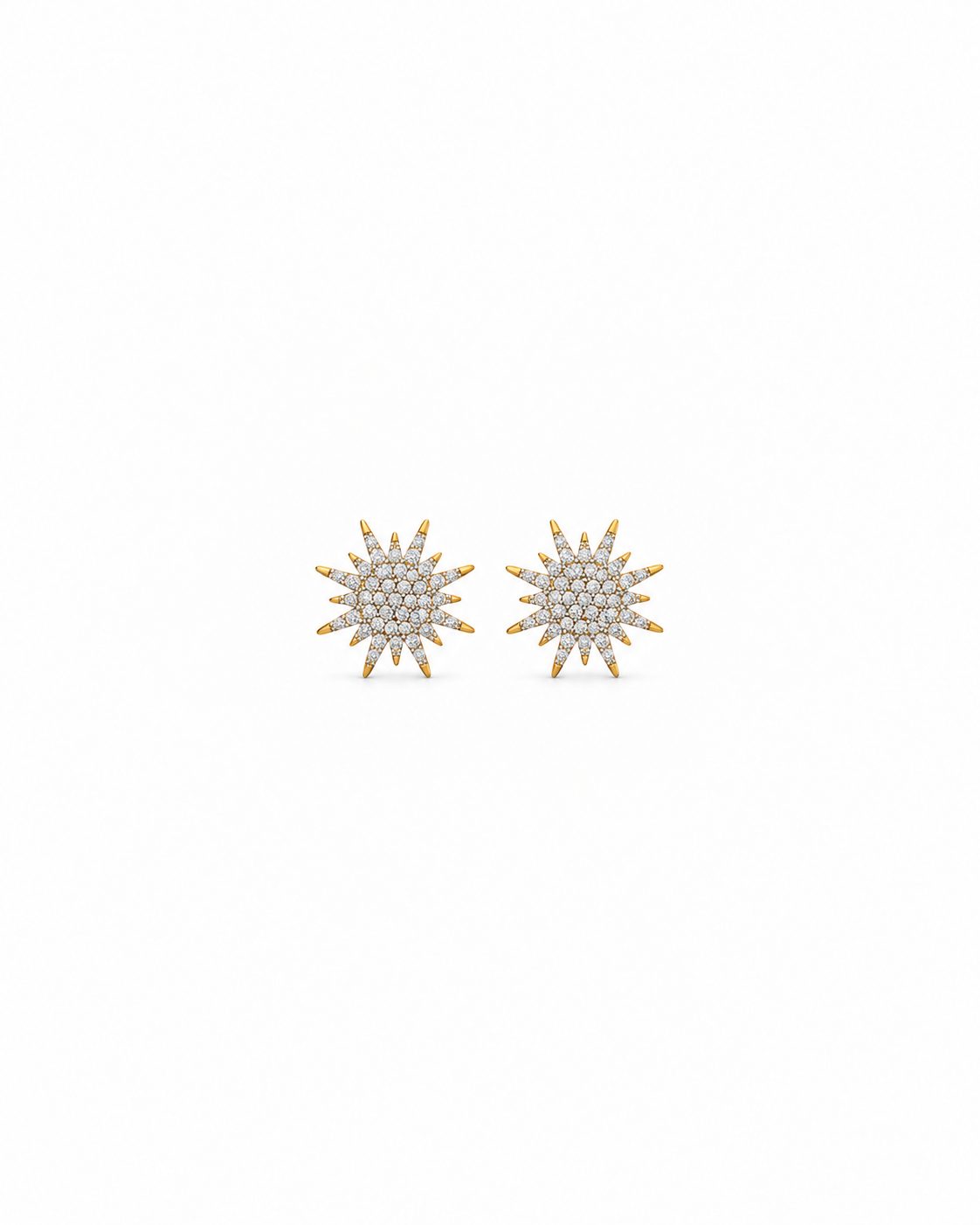 Aretes Sol Pave Diamantes
