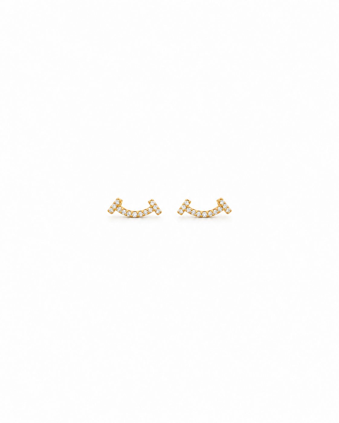 Aretes T Smile Diamantados
